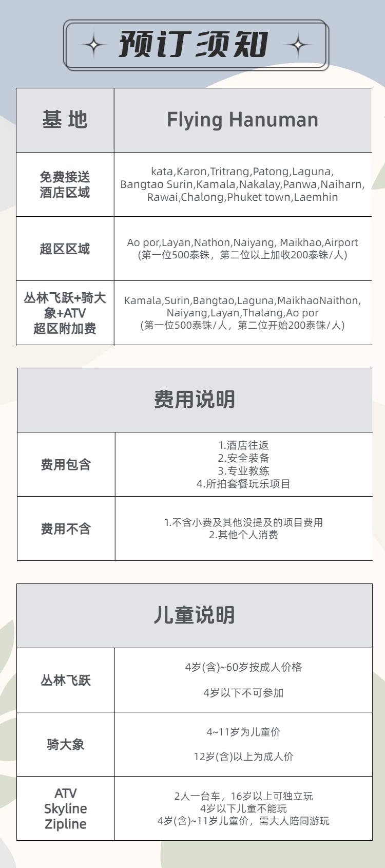 5 预订须知